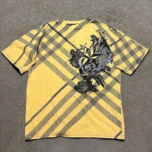 Massive Y2K Cyber Jesse Pinkman Style Yellow Shirt Large